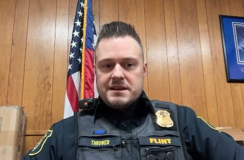 University of Michigan Flint police officer rescues man found buried in snow