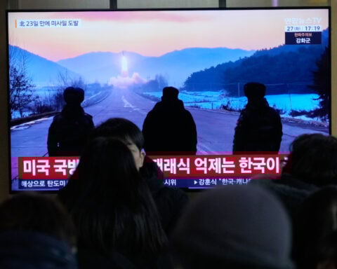 North Korea launches ballistic missiles into sea between Korean Peninsula and Japan