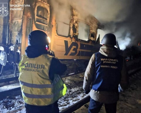 Russia strikes civilian train in Ukraine, killing five, in an attack Zelensky calls ‘terrorism’