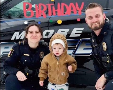 'Every kid deserves a special day': Oklahoma police surprise child after snow changes birthday plans