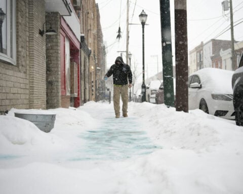 Oversalting your sidewalk or driveway harms local streams and potentially even your drinking water – 3 tips to deice responsibly