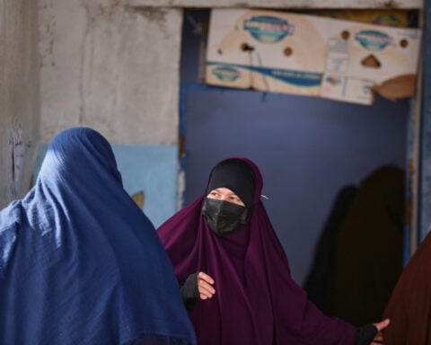 Foreign women linked to IS group in Syrian camp hope for amnesty after government offensive