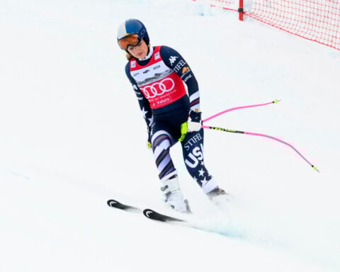 Vonn crashes in last race before Winter Games and says 'My Olympic dream is not over'