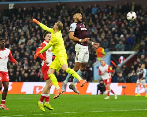 Aston Villa edges Salzburg 3-2 after second-half comeback in Europa League