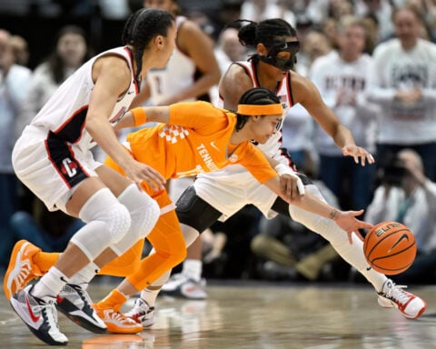 No. 1 UConn crushes Tennessee 96-66 in the Lady Vols' worst loss in the history of the rivalry