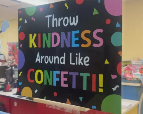 School teaching young students that kindness is always in season