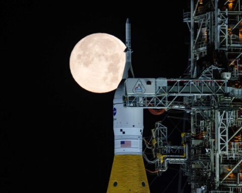 NASA hit by fuel leaks during a practice countdown of the moon rocket that will fly with astronauts