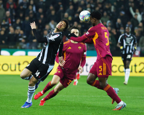 Deflected free kick steers Udinese to win over Roma in Serie A