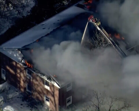Gas explosion in New Hampshire sparks a fire at a mental health facility