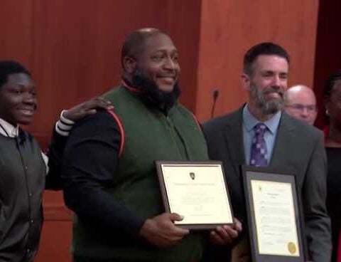 Good Samaritan honored for stopping knife attack on child