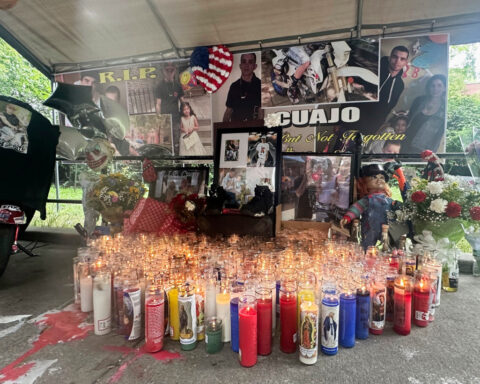 New York police officer charged in cooler throw death says he was trying to protect colleagues