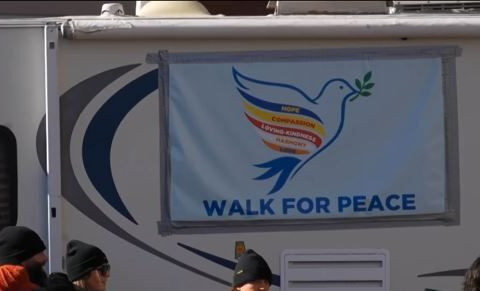 'Aloka the Peace Dog' honored in Central Virginia as he joins monks on Walk for Peace