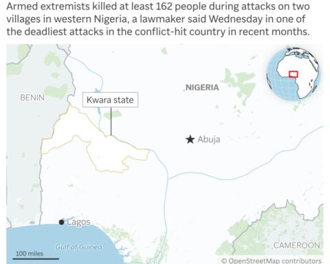 Islamic militants kill at least 162 people in attacks on 2 villages in Nigeria, lawmaker says