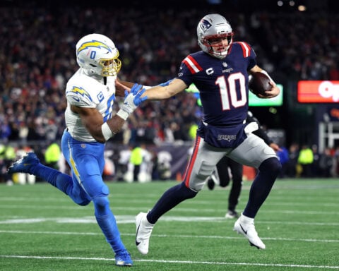 Drake Maye’s second-year leap has his teammates ready to run through a brick wall for him