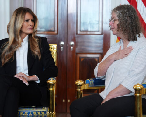 Melania Trump meets with freed American-Israeli hostage whose story she features in her new film