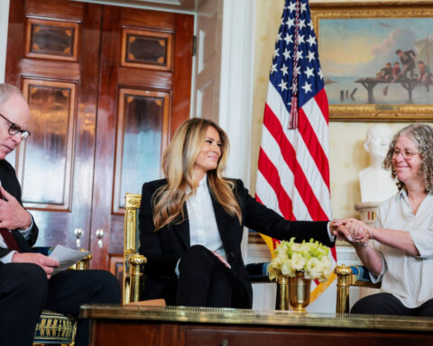 Melania Trump referenced her documentary at a White House event with former hostages. She says it’s ‘not promotion’