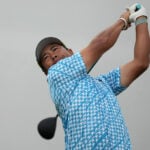 Hisatsune chips in for birdie after water ball, shoots 63 to take 2nd-round lead at Phoenix Open