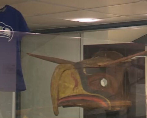 The mask that inspired the Seattle Seahawks logo lives in Maine