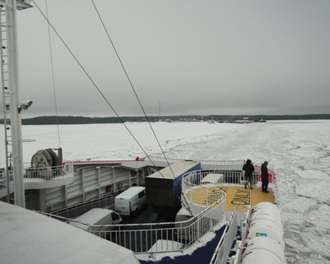 Take a ride across frozen sea on Estonia's ice road