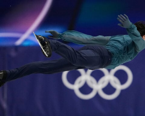 Ukraine's lone figure skater was exhausted worrying about his family. Now he's at the Olympics