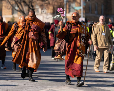 Buddhist monks' 15-week walk for peace ends in Washington, DC