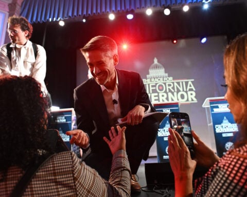 Crowded Democratic field in California governor's race might provide a rare opening for the GOP