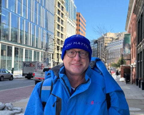 Man hands out backpacks, hugs and chance to reconnect homeless to loved ones