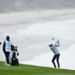 Bhatia's big birdie runs helps him beat the wind and lead at Pebble Beach