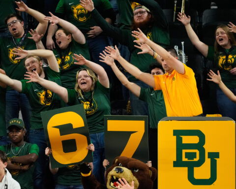 The '6-7' craze is going strong at NBA and college basketball games