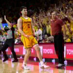 Nate Heise hits go-ahead 3-pointer in No. 6 Iowa State's 70-67 win over No. 2 Houston