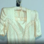 Wedding dress made from WWII parachute on display at museum