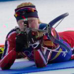 Julia Simon leads French women to Olympic gold in biathlon relay