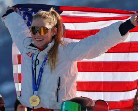Mikaela Shiffrin remembers her late father after winning Olympic slalom gold