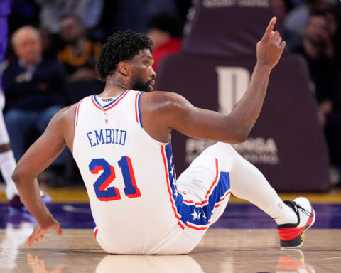 Embiid is hurt again for the 76ers and will miss game vs. Atlanta due to a sore right shin