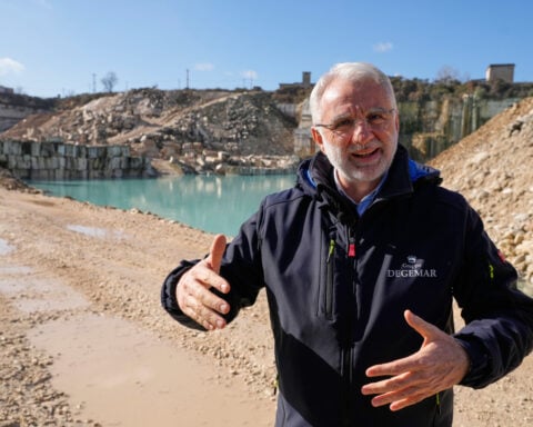 The travertine quarries that built ancient Rome are carving rock for a new generation of temples