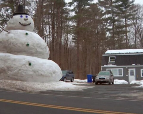 Towering 20-foot snowman becoming must-see attraction at home