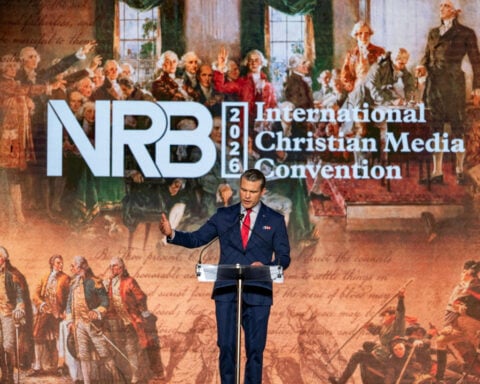 Hegseth rails against ‘Godless left’ in political speech to Christian convention