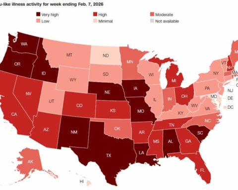Tracking US flu cases in maps and charts