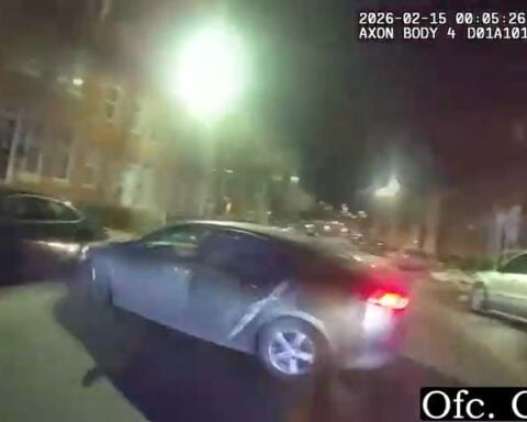 Baltimore police release bodycam video showing stolen car hitting officer, fleeing