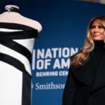 Melania Trump donates her white and black-trimmed inaugural ball gown to the Smithsonian