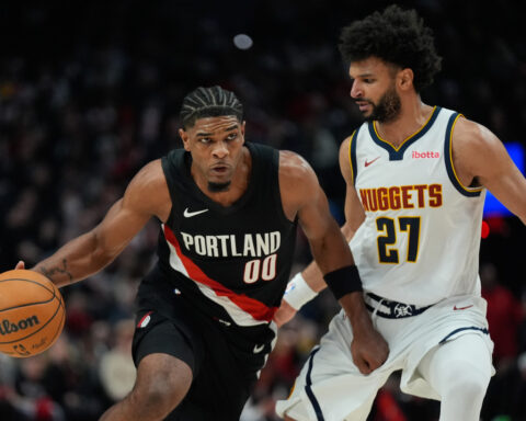 Nuggets rout Trail Blazers 157-103 for the most points on the road in franchise history