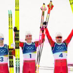 Klaebo becomes 1st athlete to win 6 golds at a Winter Games as Norway sweeps 50km mass start