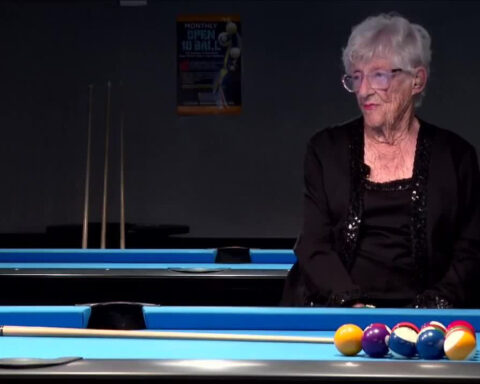 98-year-old woman holds world record as oldest competitive pool player