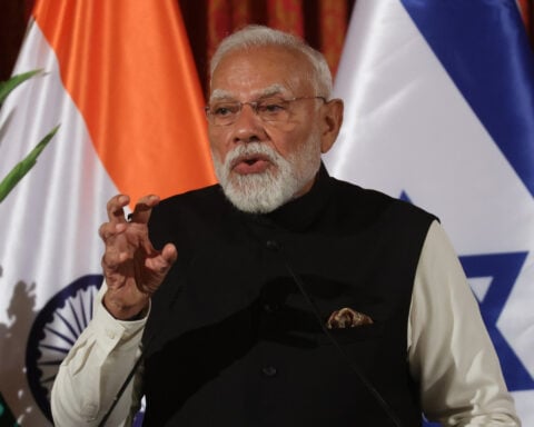 India's Modi pledges to stand by Israel in fighting 'terrorism' as the two countries boost ties