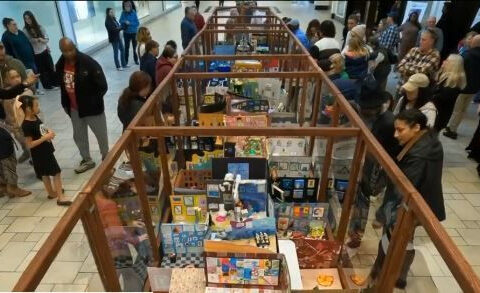 Students open mini art museum