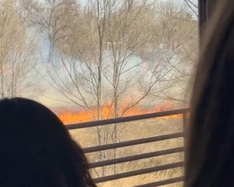 Students in Colorado school watched from windows as grass fire spread in windy conditions