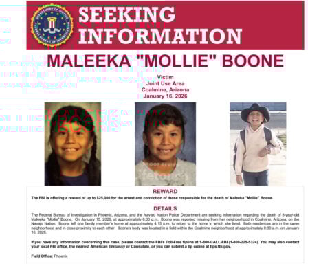 8-year-old whose body was found on tribal lands in Arizona was likely struck by vehicle, FBI says