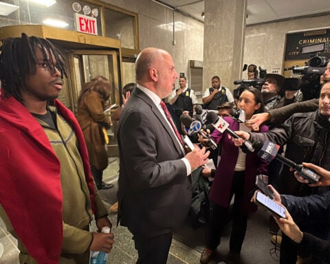 NYC police arrest man after officers were pelted during a snowball fight