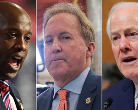 Senate GOP candidates in Texas rally with Trump, but leave without an endorsement