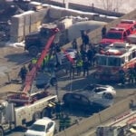 Cars piled up in multiple-vehicle crash on Long Island Expressway in Long Island City; 4 people hurt